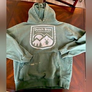 Green VINTAGE Dutch Bros hoodie!